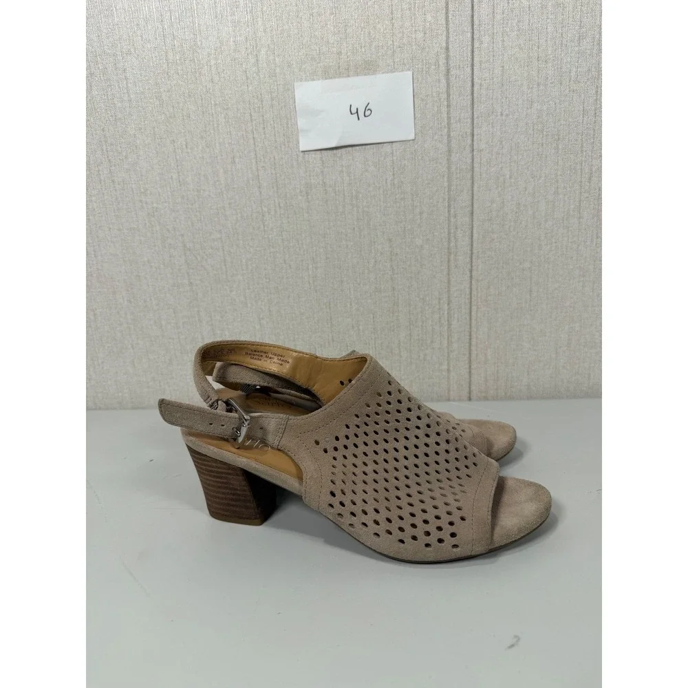 Women's Franco‎ Sarto Monaco 2 Perforated Dress Sandals Heels size 7.5M